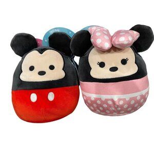 Disney NWT Mickey Minnie Squishmallow Set